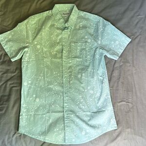 Abound Paint Splatter Short Sleeved Button Down - Men’s Size S